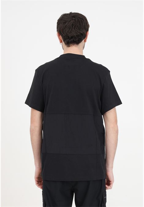 Black men's t-shirt with paneled ripstop logo CALVIN KLEIN JEANS | J30J324679BEHBEH